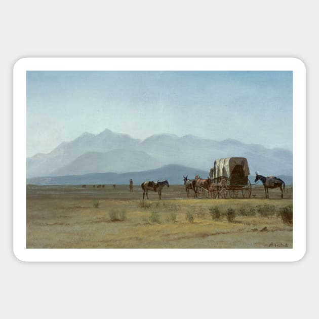 Surveyor's Wagon in the Rockies by Albert Bierstadt Magnet by Classic Art Stall